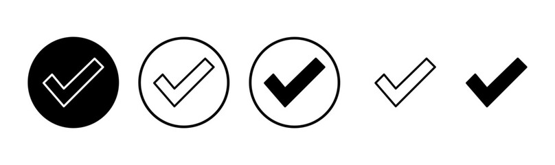 Check mark icon logo design. Tick mark sign and symbol