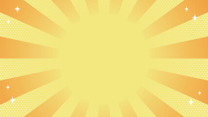 Fototapeta premium Yellow radial sunburst background with copy space for sale promotion banner design