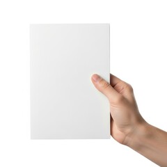 Obraz premium A single white sheet of paper held by a hand