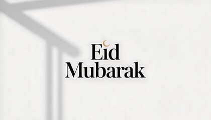 Modern Minimal White Eid Mubarak Typography Design
&lrm;