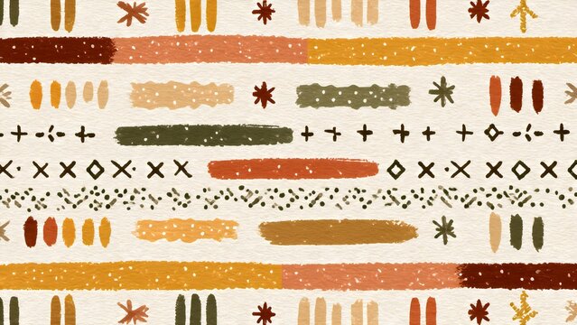 Boho Tribal Abstract Pattern Background
