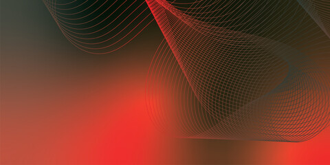 Vibrant red and green grainy backdrop featuring flowing mesh curves and luminous blurred gradient light on black, ideal for modern poster and banner design