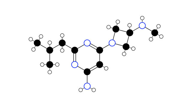 seliforant molecule, structural chemical formula, ball-and-stick model, isolated image h4 receptor antagonists