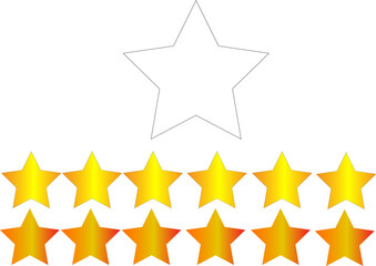 gold star on white background