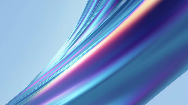 Abstract animation background design iridescent wave render three dimensional water gradient flowing silky ribbon of iridescent wave render three dimensional abstract background design with soft