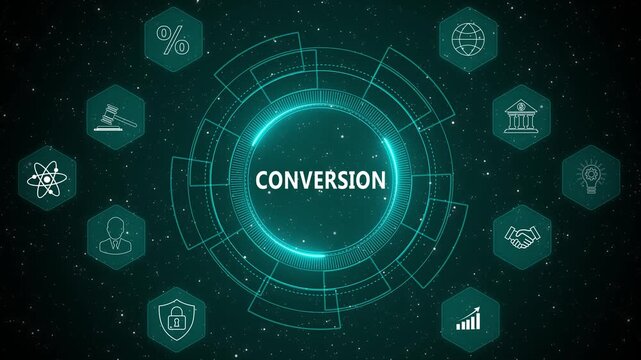 Enterprise sales dashboard powered by Conversion optimization strategy with secure performance monitoring and advanced digital marketing system 4K animation video