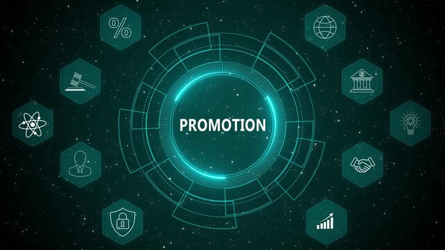 Enterprise marketing dashboard powered by Promotion strategy with secure performance monitoring and advanced digital business growth system 4K animation video
