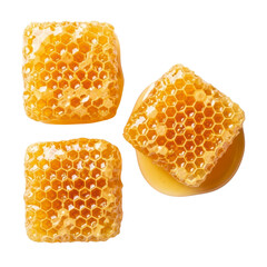 Honeycomb pieces with dripping honey