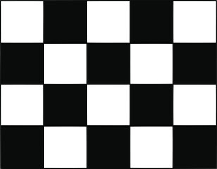 A black and white checkerboard pattern with five squares per row and column