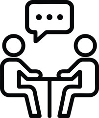 Fototapeta premium Job interview negotiation business meeting table icon