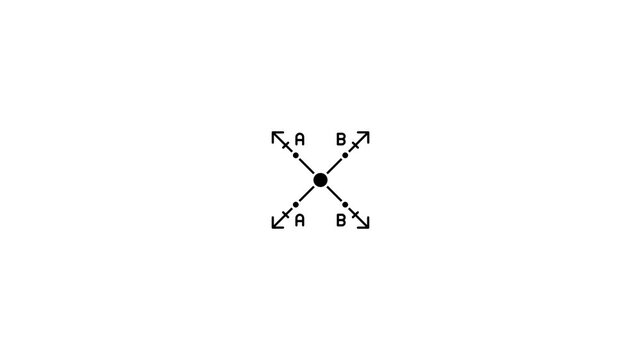 Crosshair Target Focus Symbol with X and Y Axis Arrows, Precision Targeting Concept, Central Point on White Background.