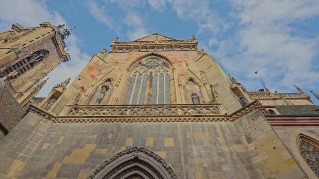 Colmar Cathedral Exterior | Gothic Church Architecture in France.Filmed on 18 December 2025.