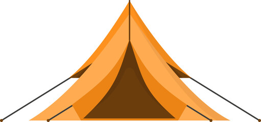 Orange pyramid camping tent providing outdoor shelter © WinWin