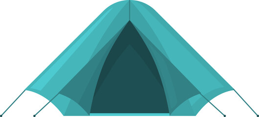 Teal camping tent providing temporary outdoor shelter © WinWin