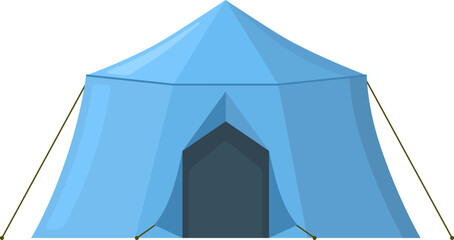 Blue camping tent for outdoor adventure illustration © WinWin
