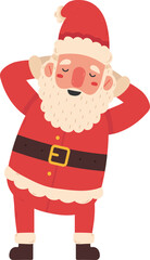 Fototapeta premium Santa Claus relaxing with hands behind head