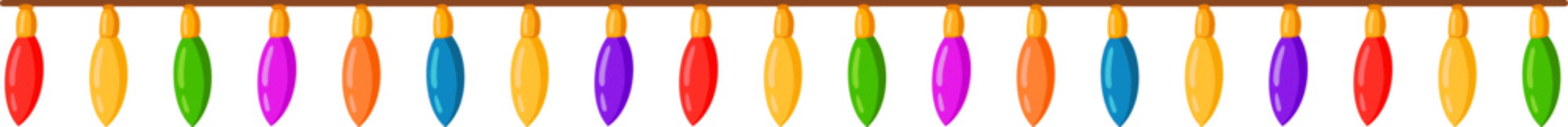 Colorful light string decorating festive party celebration banner