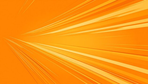 An abstract orange background displays a series of parallel light streaks, curving from the left towards the right, suggesting speed
