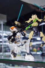 Naklejka premium Moscow, Russia. - June 23, 2025: Lego construction kit, old models. Collection of the famous toy series