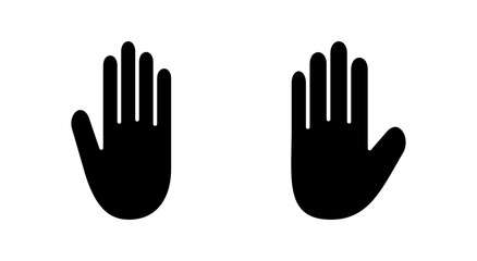 Obraz premium Hand icon symbol for apps and websites. hand sign and symbol. palm