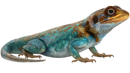 Obraz premium Ultra realistic HD lizard detailed skin and scales, isolated on white background