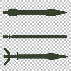 Obraz premium 3D industrial cruise ballistic missile set. Realistic strategic weapons art. War technology. Aircraft military bomb