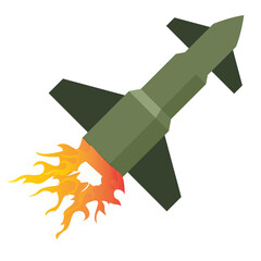 Obraz premium 3D industrial cruise ballistic missile set. Realistic strategic weapons art. War technology. Aircraft military bomb