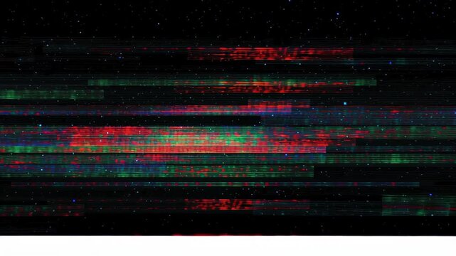 Noise glitch television distortion malfunction disruption disconnected compression black background footage error hacking computer laptop damaged screen create futuristic corrupted display with noise