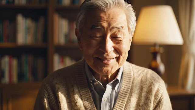 優しくうなづいてくれるおじいさん