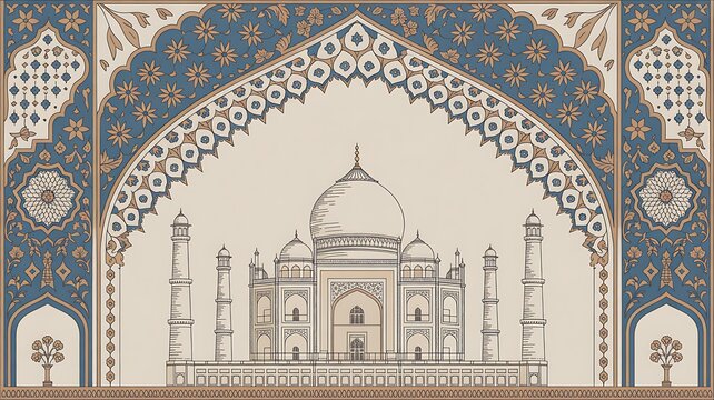 Great Taj Mahal India, Mughal emperor Shah Jahan built for his beloved Wife Malika Noor Jahan
