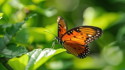 Obraz premium Owl Butterfly Perched Among Flowers: A Natural Sprite Captured in Macro