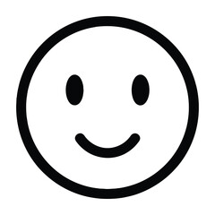 Fototapeta premium Happy face illustration with minimalist black and white design featuring a smiling expression