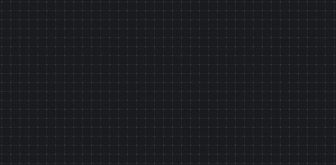 Grid pattern on black paper. Black dots and lines grid texture. Graph for notebook. Vector illustration.
