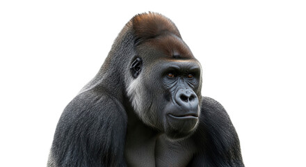 Fototapeta premium Gorilla wild animal, isolated on transparent background