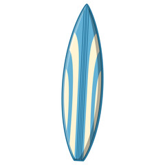 Vibrant surfboard, striped pattern, beach equipment, water sport, summer fun, isolated for design.