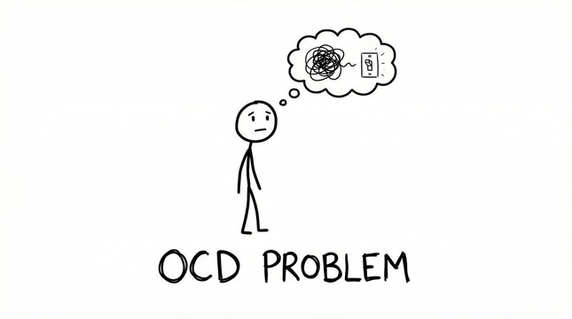 Stick Figure Portrait Conveying OCD