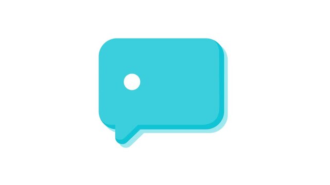 Animated Chat Bubble with Dots - Minimalist 4K Pop Up