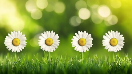 daisies in the grass