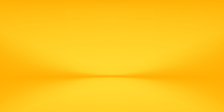 yellow background abstract with Gradient in empty room studio,Yellow empty room studio gradient used for background, yellow background studio with shine use for product shooting. Orange background.