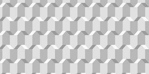 Fototapeta premium Abstract geometric seamless pattern with threedimensional cubes and shadows transparent background