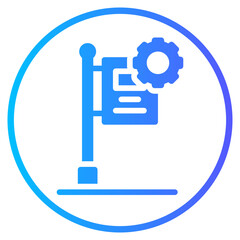 Obraz premium gear gradient icon