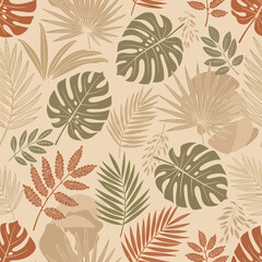 Tropical Leaf Pattern Decorative Foliage Close Up. © KMB