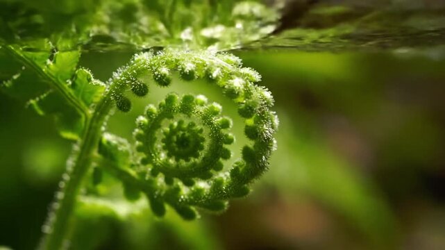 Delicate Rippling Shadows on Botanicals Focus on the ethereal shadows and light patterns created by gentle water movement, projected onto the precise, geometric forms of a botanical subject.