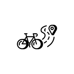 Bike Navigation Route Icon