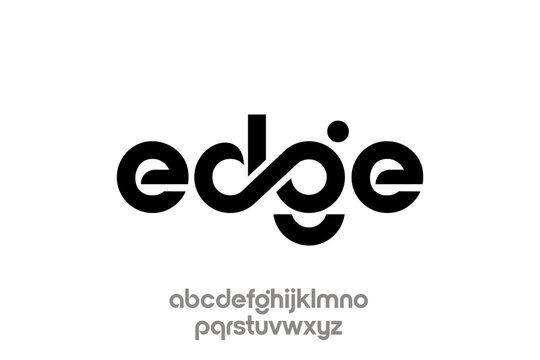 Creative Typography Logo Design for the Word Edge.