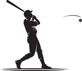 A baseball player swings a bat at an incoming ball