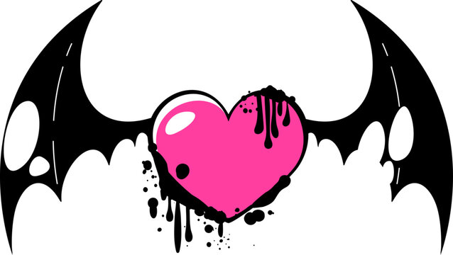 Heart with Bat Wings
