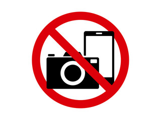 撮影禁止のシンプルアイコン シンボルマーク ベクターイラスト © creamfeeder