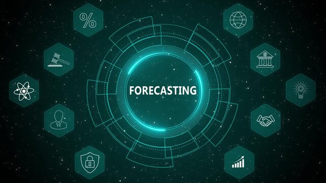 Enterprise analytics dashboard powered by forecasting system with secure performance monitoring and advanced digital business intelligence strategy 4K animation video