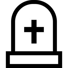 Obraz premium Gravestone Cemetery Icon